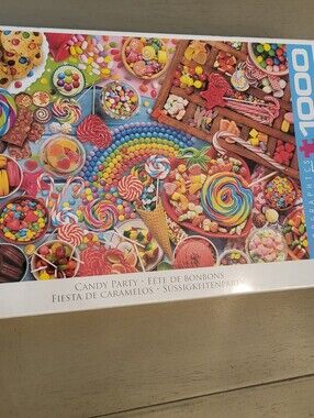 Eurographics Candy Party 1000 Piece Jigsaw Puzzle Complete Vibrant Colorful